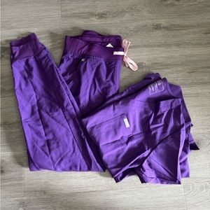 FIGS SPECIAL EDITION Purple/Pink Catarina Top & Jogger scrub set